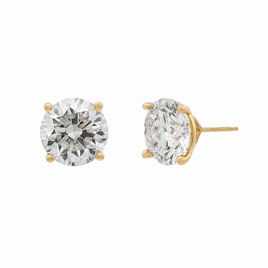 Ella Rose 5.12ct Lab-Grown Diamond Stud Earrings 14K Yellow Gold