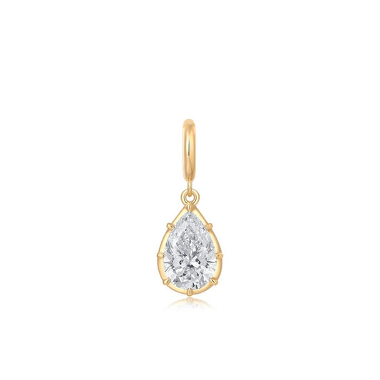 Ella Rose 3 Carat Lab-Grown Diamond Pear Shape Pendant 14K Yellow Gold