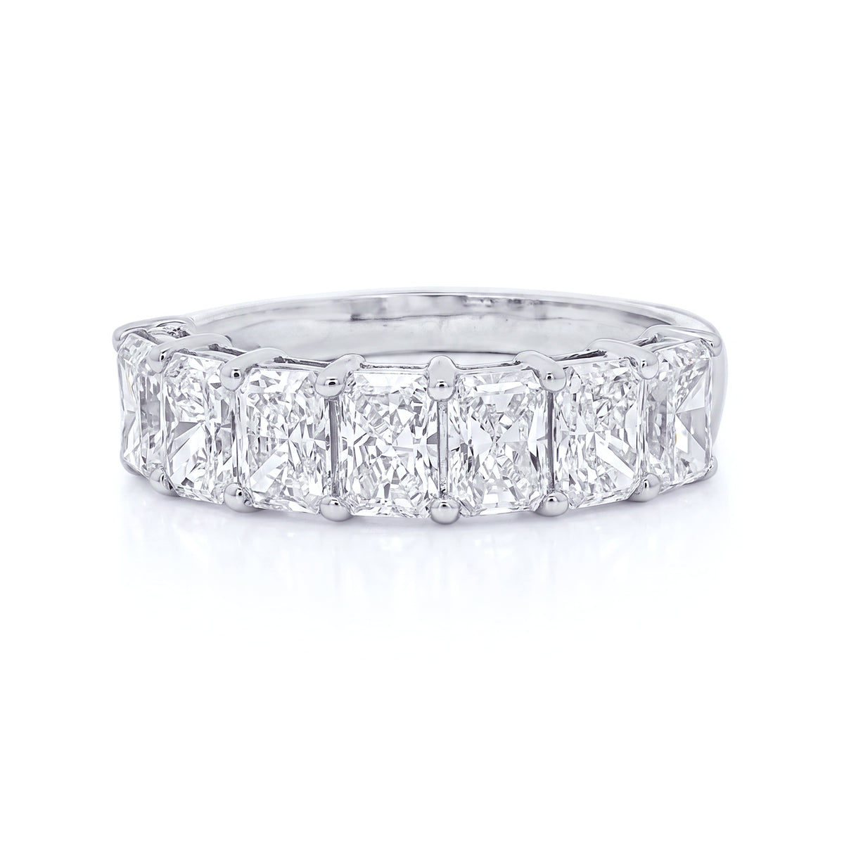 Ella Rose 14K White Gold 2.41ct Emerald-Cut Lab-Grown Diamond 7-Stone Band