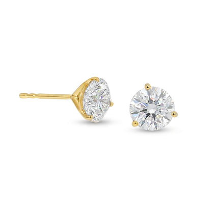 Ella Rose 14K Yellow Gold 2.73ct Lab-Grown Diamond Stud Earrings