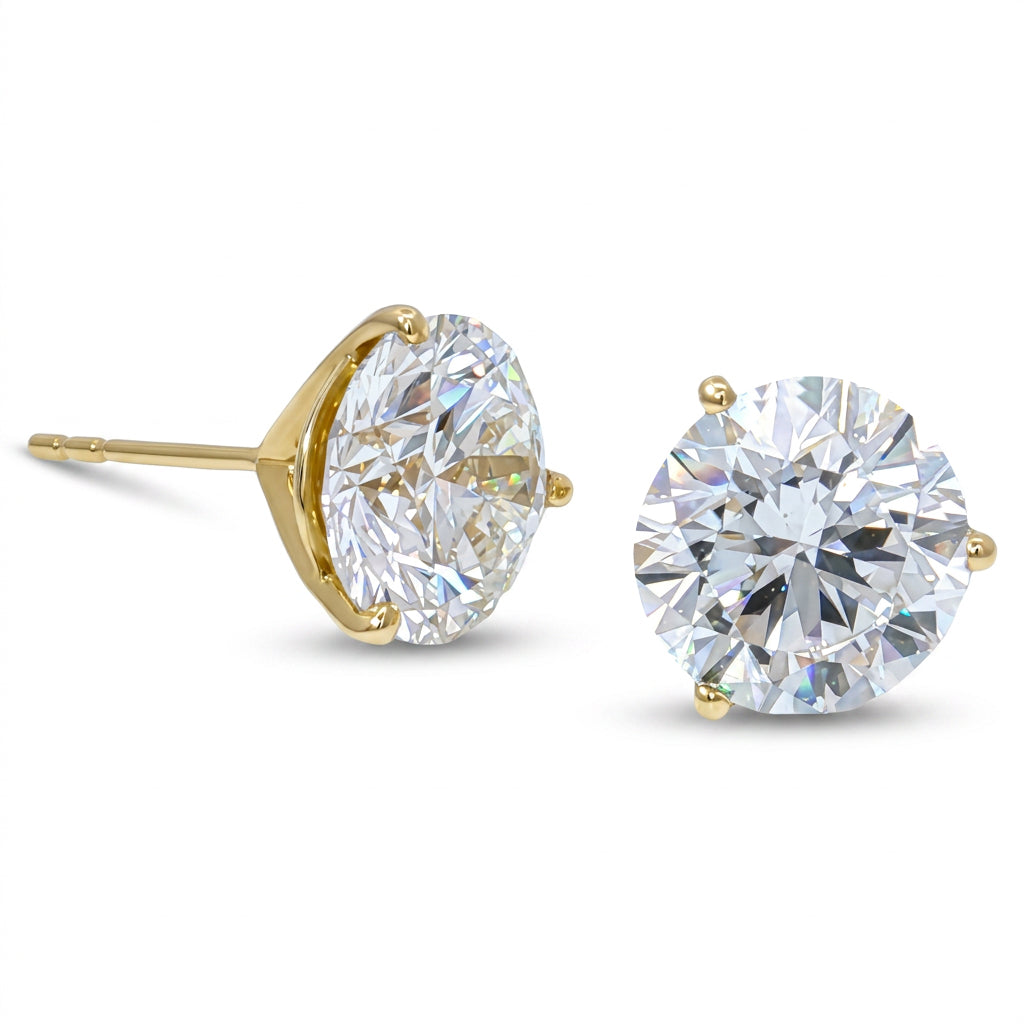 Ella Rose 14K Yellow Gold 7.07ct Lab-Grown Diamond Stud Earrings