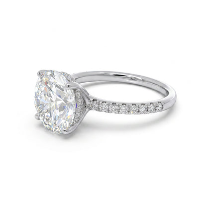 Ella Rose 14K White Gold 4.02ct Round Lab-Grown Diamond Engagement Ring