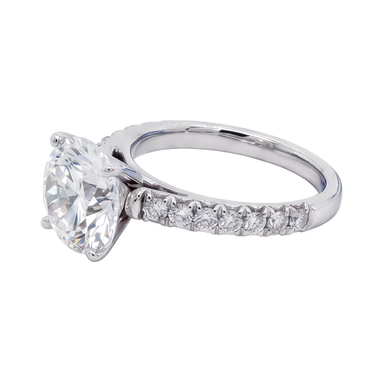 Ella Rose 14K White Gold 3.60ct Round Lab-Grown Diamond Engagement Ring