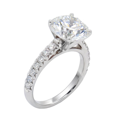 Ella Rose 14K White Gold 3.60ct Round Lab-Grown Diamond Engagement Ring
