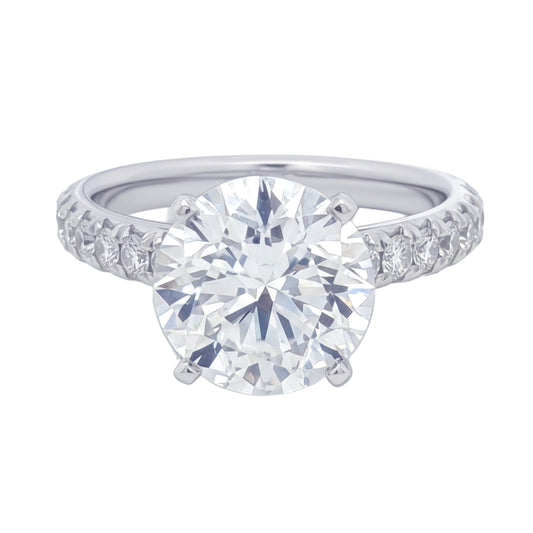 Ella Rose 14K White Gold 3.60ct Round Lab-Grown Diamond Engagement Ring