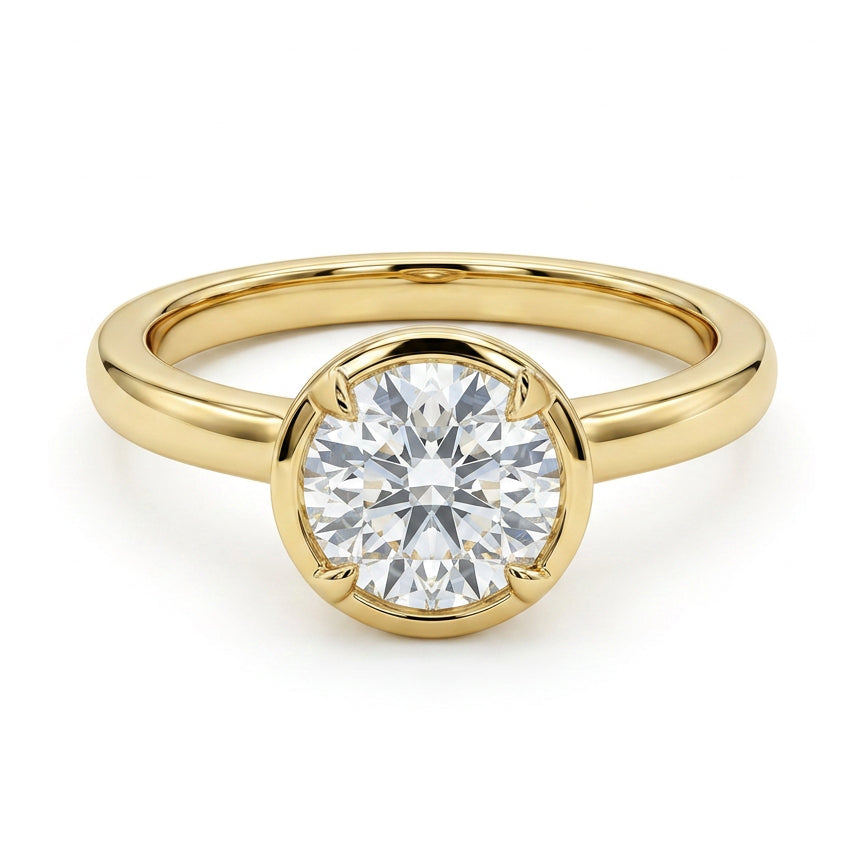 Ella Rose 14K Yellow Gold 1.02ct Round Lab-Grown Diamond Solitaire Engagement Ring