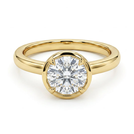 Ella Rose 14K Yellow Gold 1.02ct Round Lab-Grown Diamond Solitaire Engagement Ring