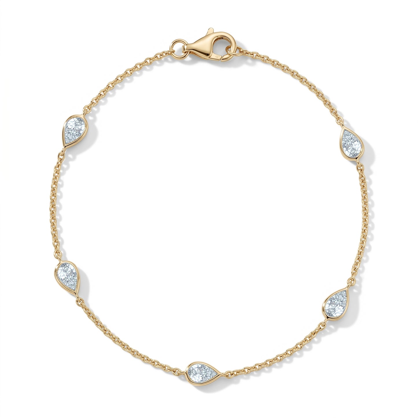 Ella Rose 14K Yellow Gold 1.00ct Pear Lab-Grown Diamond Station Bracelet