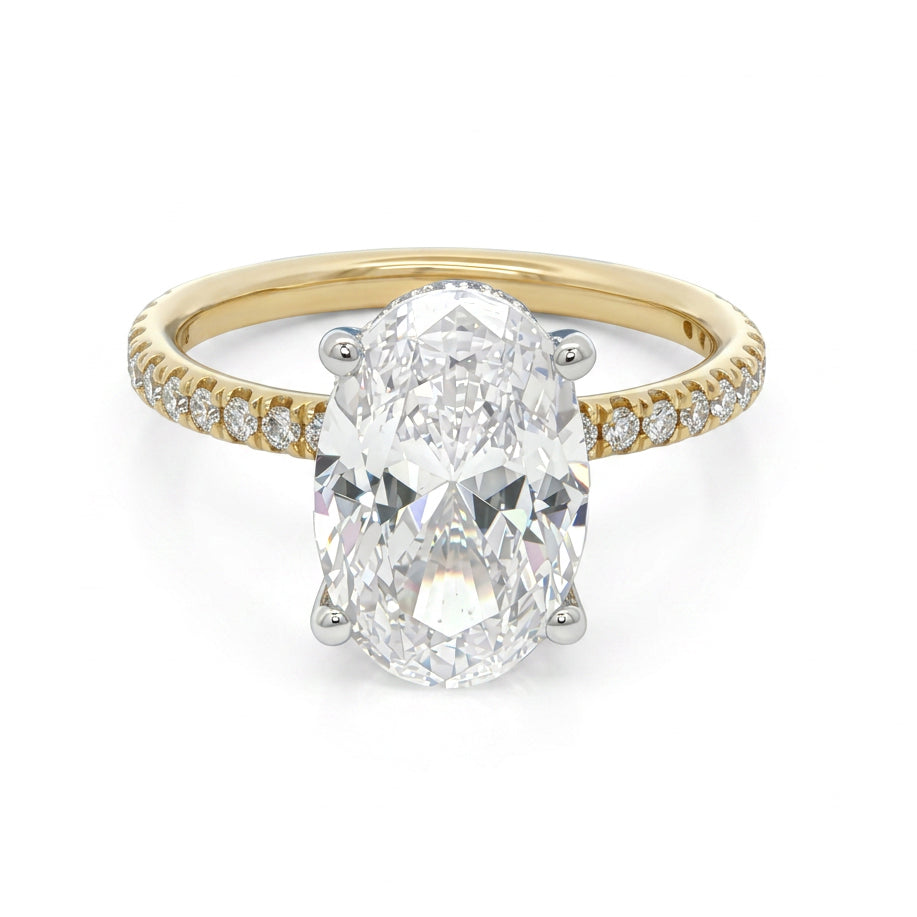 Ella Rose 14K Yellow Gold Lab-Grown Diamond Engagement Ring Semi-Mount