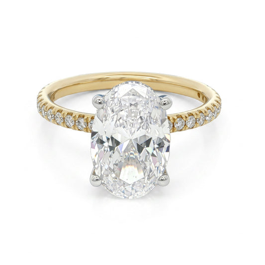 Ella Rose 14K Yellow Gold Lab-Grown Diamond Engagement Ring Semi-Mount