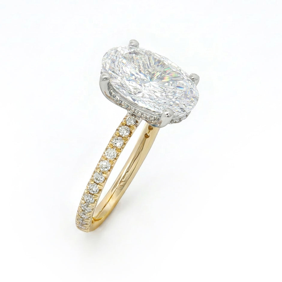 Ella Rose 14K Yellow Gold Lab-Grown Diamond Engagement Ring Semi-Mount