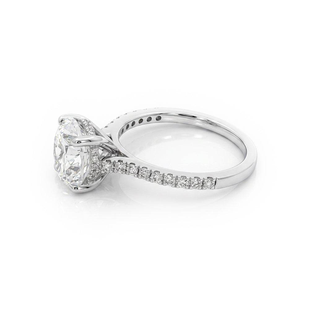 Ella Rose 14K White Gold Lab-Grown Diamond Engagement Ring Semi-Mount
