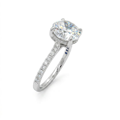 Ella Rose 14K White Gold Lab-Grown Diamond Engagement Ring Semi-Mount