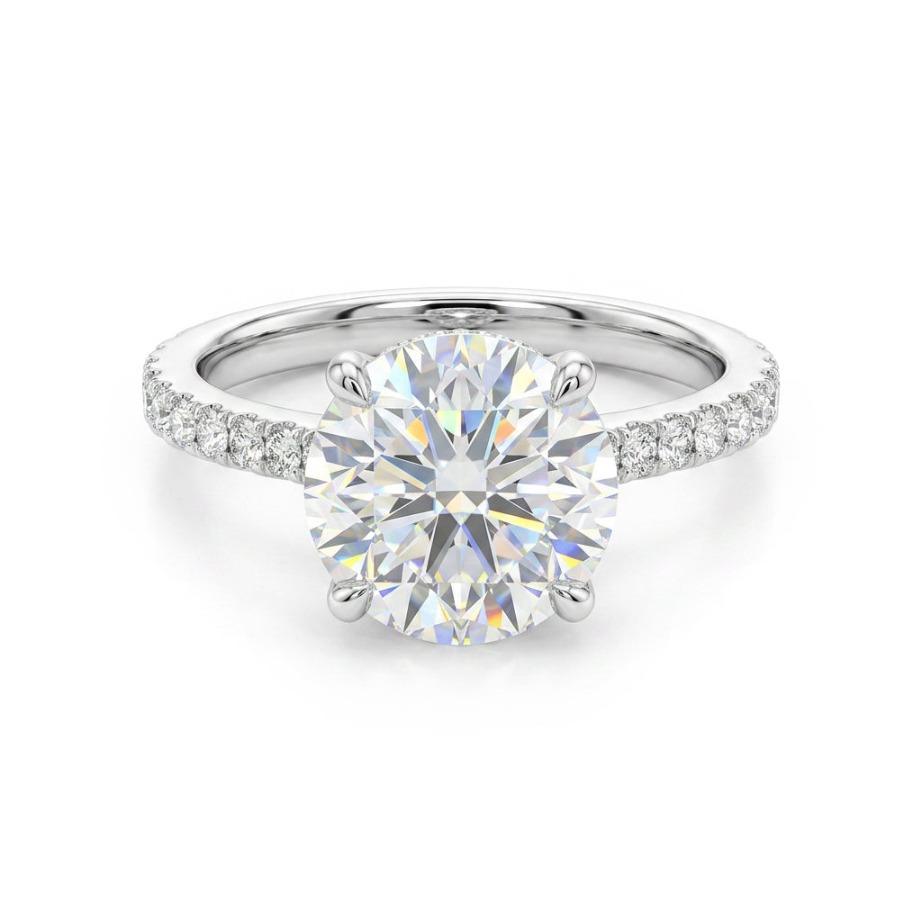 Ella Rose 14K White Gold Lab-Grown Diamond Engagement Ring Semi-Mount