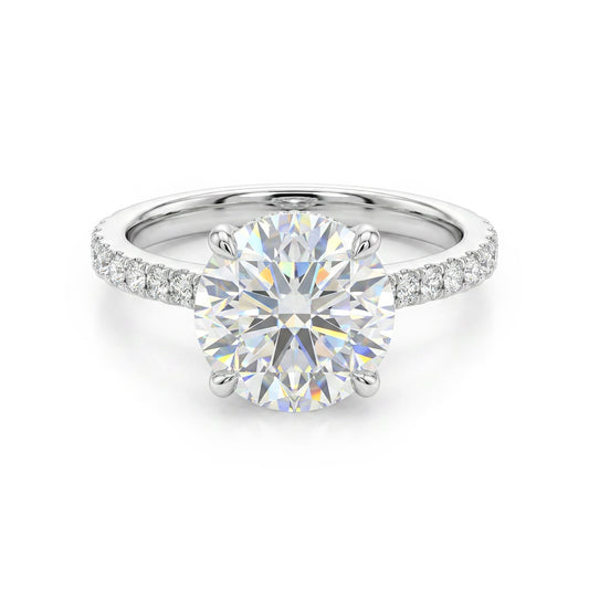 Ella Rose 14K White Gold Lab-Grown Diamond Engagement Ring Semi-Mount
