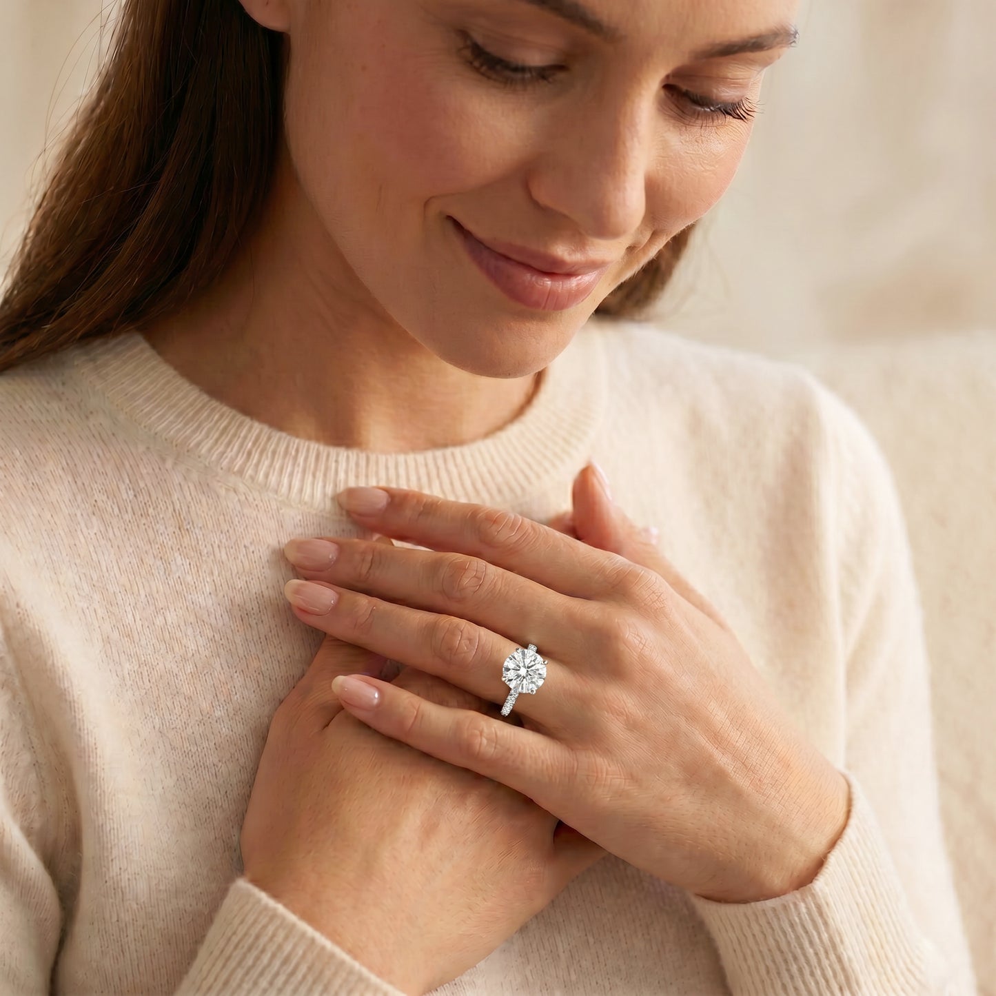 Ella Rose 14K White Gold Lab-Grown Diamond Engagement Ring Semi-Mount