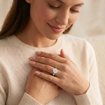 Ella Rose 14K White Gold Lab-Grown Diamond Engagement Ring Semi-Mount