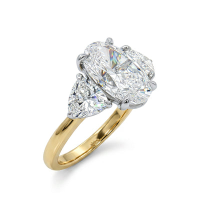 Ella Rose 14K Yellow Gold Lab-Grown Diamond Three-Stone Engagement Ring Semi-Mount