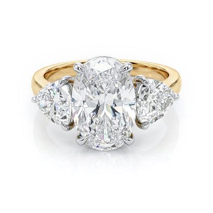Ella Rose 14K Yellow Gold Lab-Grown Diamond Three-Stone Engagement Ring Semi-Mount