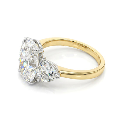 Ella Rose 14K Yellow Gold Lab-Grown Diamond Three-Stone Engagement Ring Semi-Mount