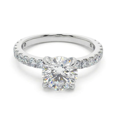 Ella Rose 14K White Gold 1.59ct Round Lab-Grown Diamond Engagement Ring