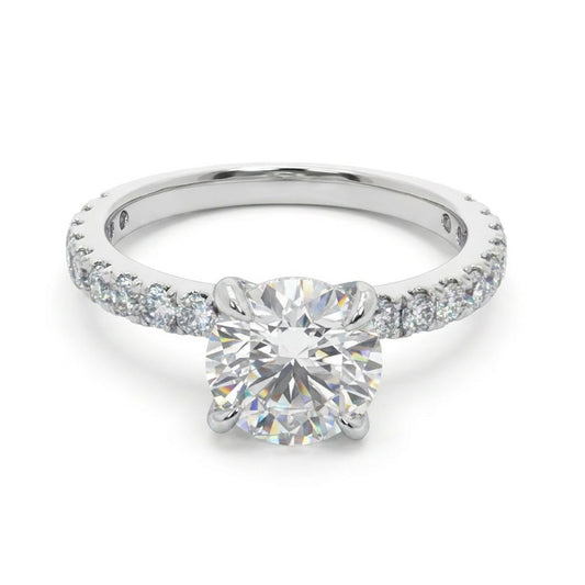 Ella Rose 14K White Gold 1.59ct Round Lab-Grown Diamond Engagement Ring