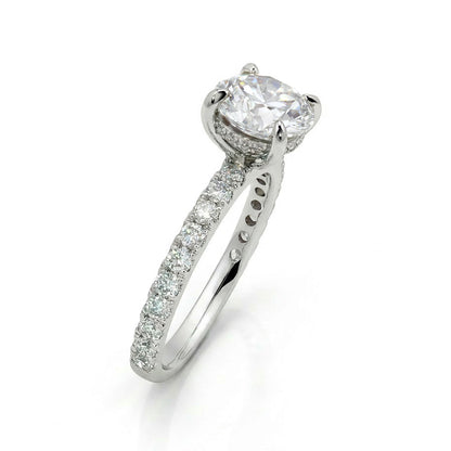 Ella Rose 14K White Gold 1.59ct Round Lab-Grown Diamond Engagement Ring