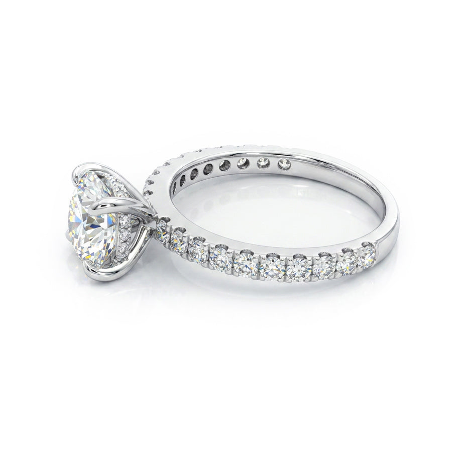 Ella Rose 14K White Gold 1.59ct Round Lab-Grown Diamond Engagement Ring