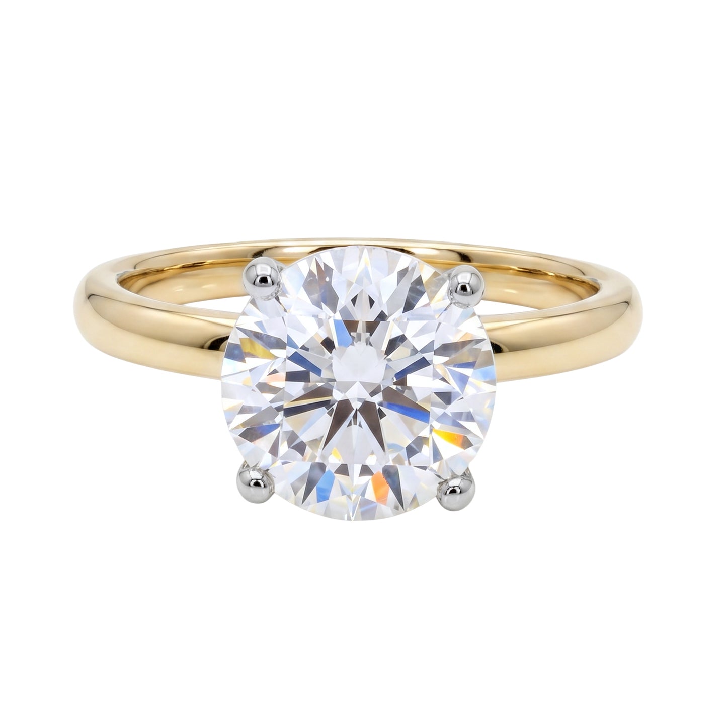 Ella Rose 14K Two-Tone Gold 2.55ct Round Lab-Grown Diamond Hidden Halo Engagement Ring