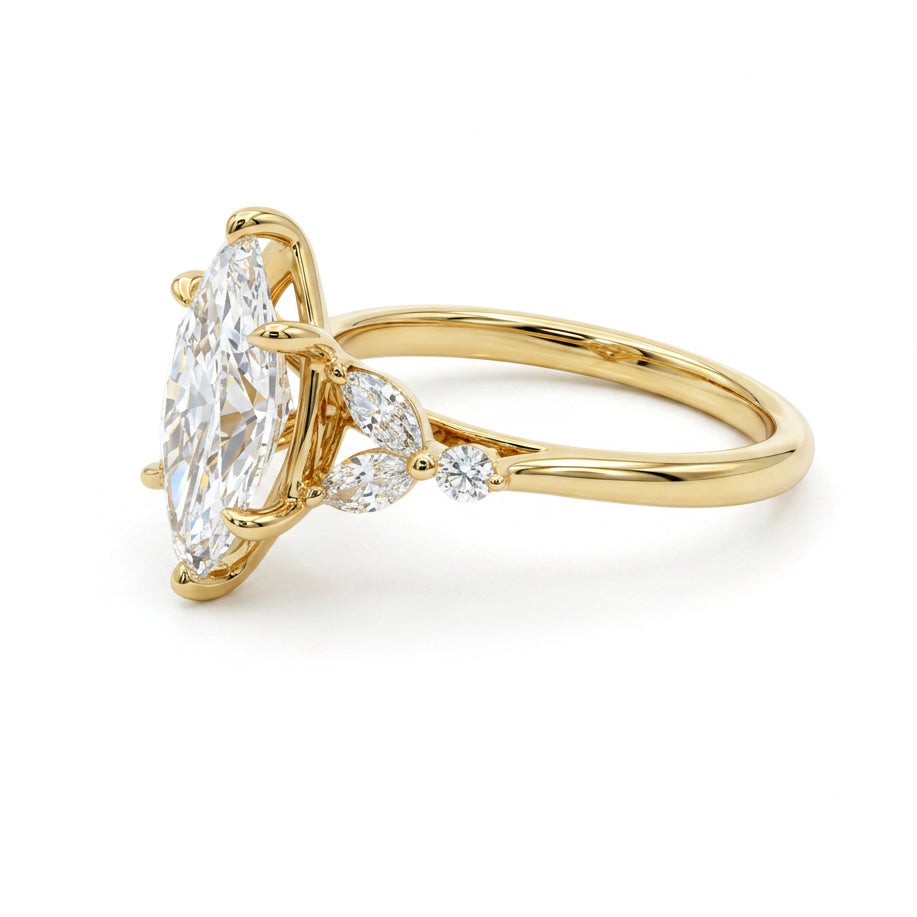 Ella Rose 14K Yellow Gold 2.04ct Marquise Lab-Grown Diamond Engagement Ring