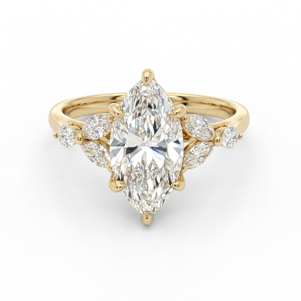 Ella Rose 14K Yellow Gold 2.04ct Marquise Lab-Grown Diamond Engagement Ring