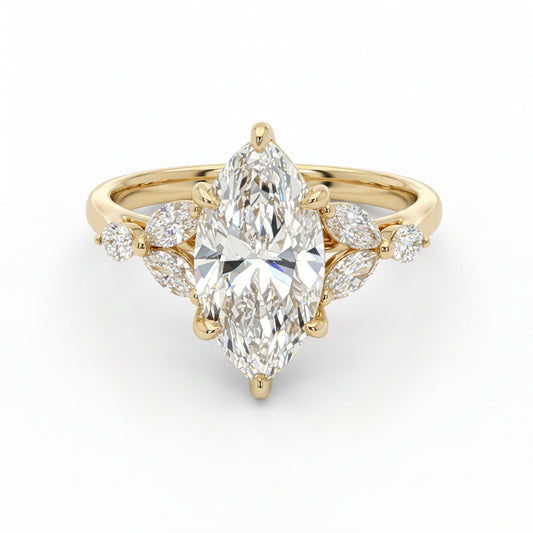 Ella Rose 14K Yellow Gold 2.04ct Marquise Lab-Grown Diamond Engagement Ring