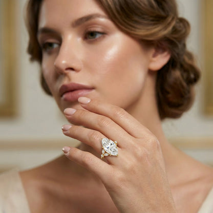 Ella Rose 14K Yellow Gold 2.04ct Marquise Lab-Grown Diamond Engagement Ring