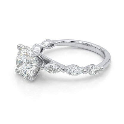 Ella Rose 14K White Gold 2.10ct Round Lab-Grown Diamond Engagement Ring