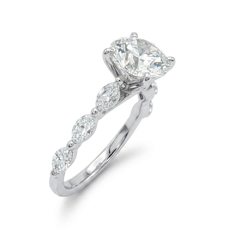 Ella Rose 14K White Gold 2.10ct Round Lab-Grown Diamond Engagement Ring