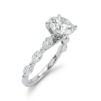 Ella Rose 14K White Gold 2.10ct Round Lab-Grown Diamond Engagement Ring
