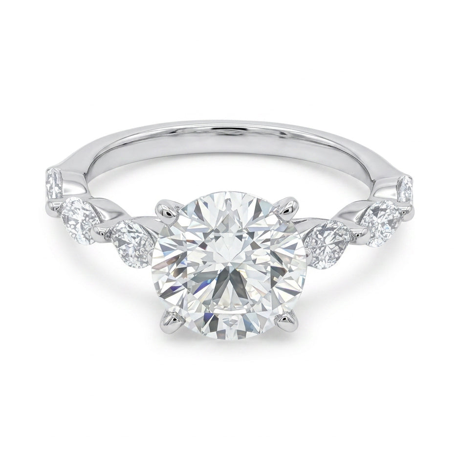 Ella Rose 14K White Gold 2.10ct Round Lab-Grown Diamond Engagement Ring