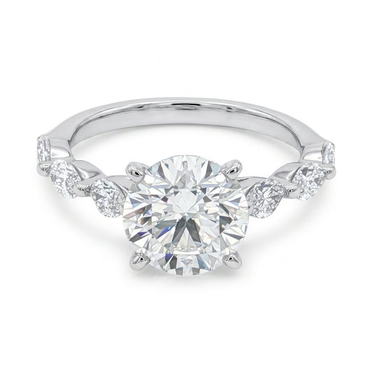Ella Rose 14K White Gold 2.10ct Round Lab-Grown Diamond Engagement Ring