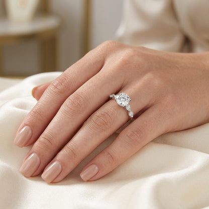 Ella Rose 14K White Gold 2.10ct Round Lab-Grown Diamond Engagement Ring