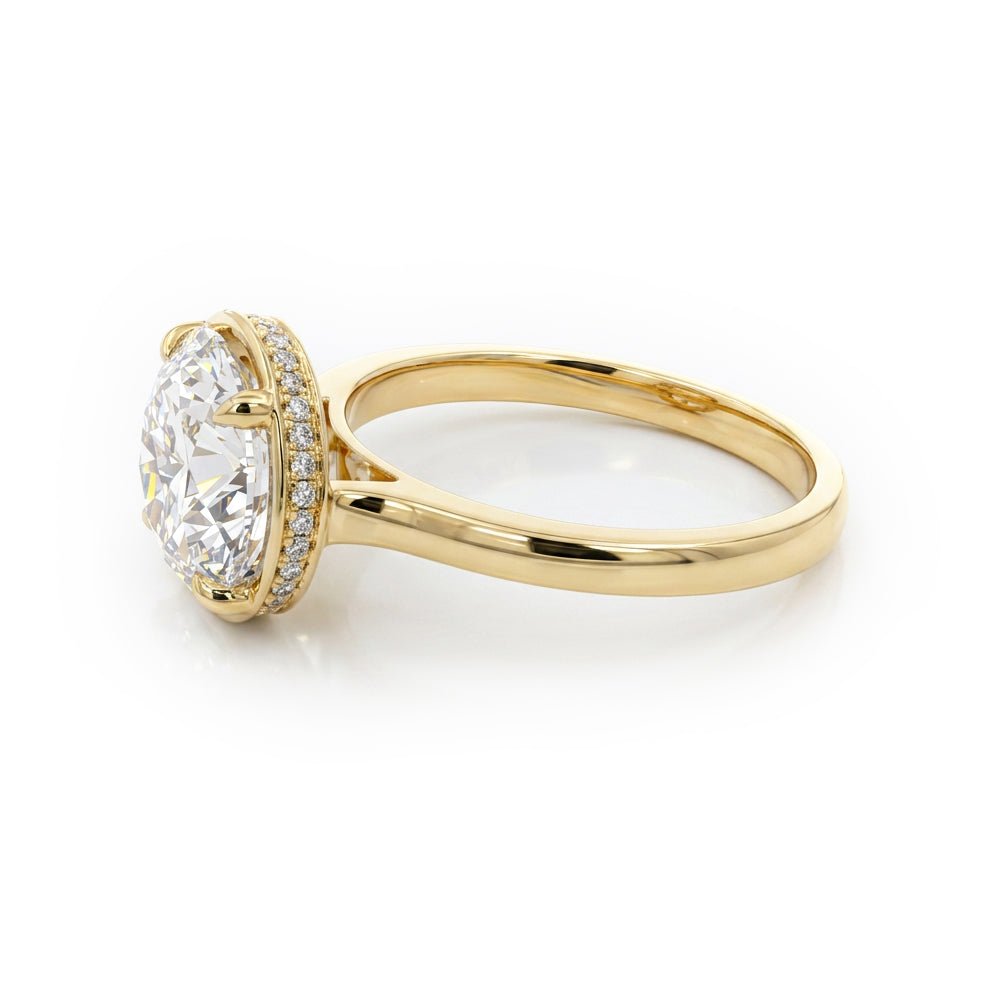 Ella Rose 14K Yellow Gold 3.10ct Round Lab-Grown Diamond Solitaire Engagement Ring