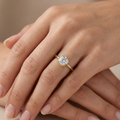 Ella Rose 14K Yellow Gold 3.10ct Round Lab-Grown Diamond Solitaire Engagement Ring