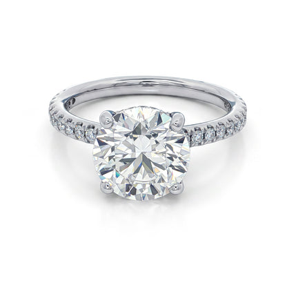 Ella Rose 14K White Gold 2.71ct Round Lab-Grown Diamond Engagement Ring
