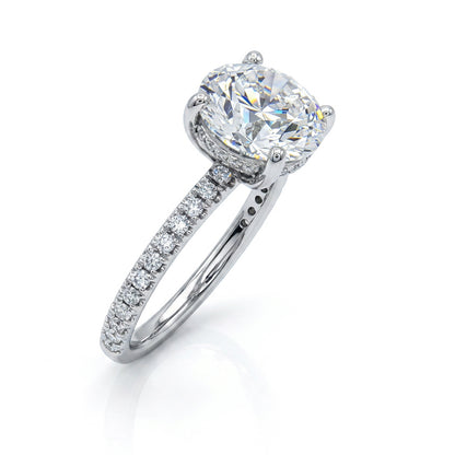 Ella Rose 14K White Gold 2.71ct Round Lab-Grown Diamond Engagement Ring