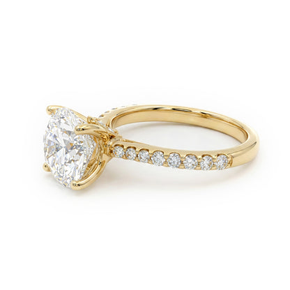 Ella Rose 14K Yellow Gold 3.07ct Round Lab-Grown Diamond Engagement Ring