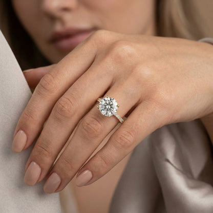 Ella Rose 14K Yellow Gold 3.07ct Round Lab-Grown Diamond Engagement Ring