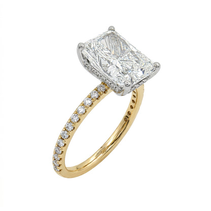 Ella Rose 14K Yellow Gold 3.50ct Radiant-Cut Lab-Grown Diamond Engagement Ring