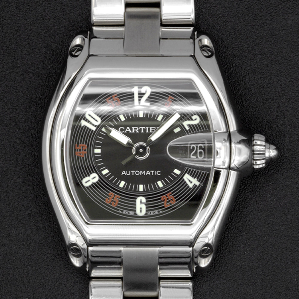 Used Cartier Roadster Black Dial Steel | King Jewelers