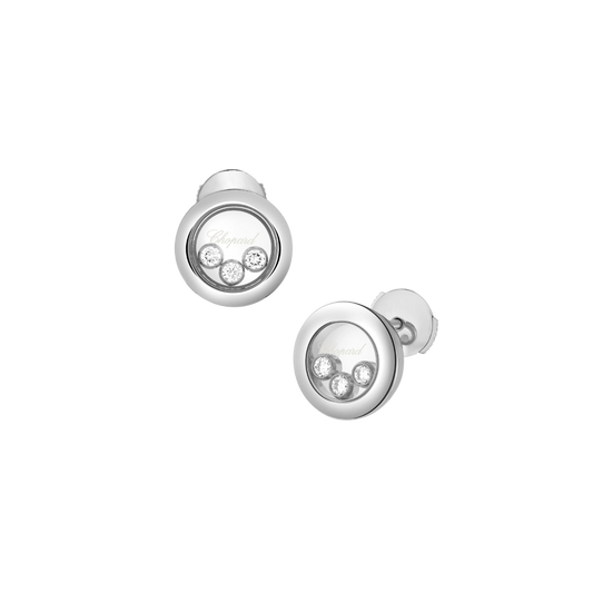 Chopard Happy Diamonds Icons Stud Earrings 18K White Gold