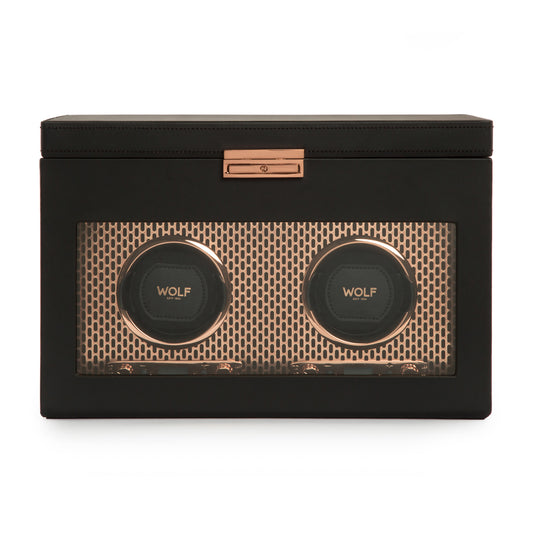Axis Double Watch Winder With Storage