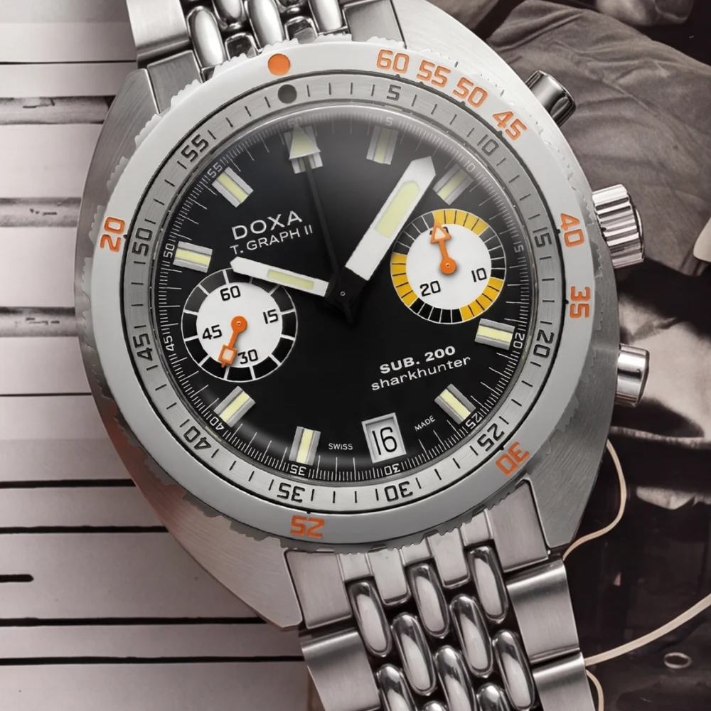 DOXA SUB 200 T.Graph II Sharkhunter Stainless Steel